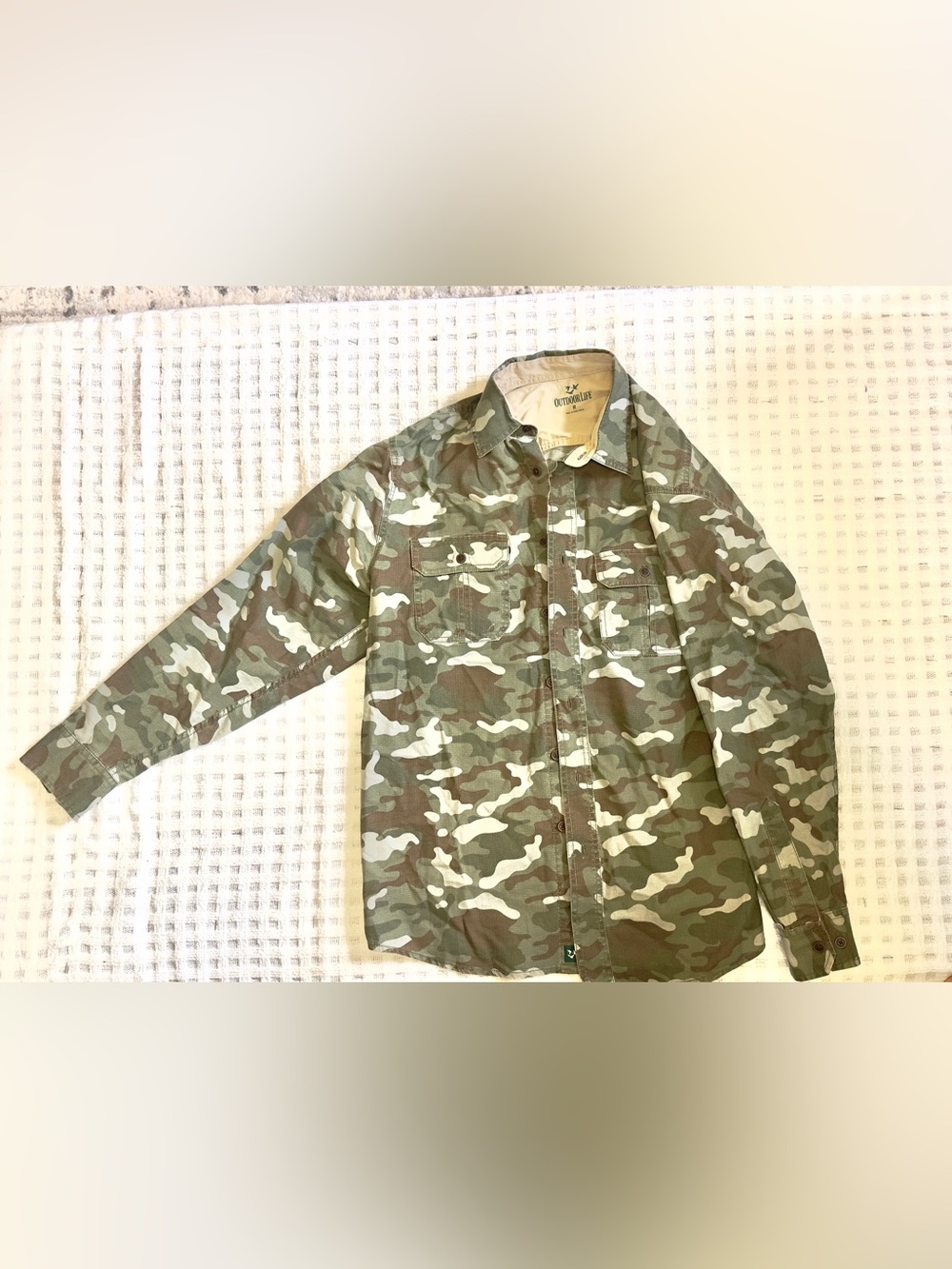 Outdoor Life Men's Green Camo Field Jacket